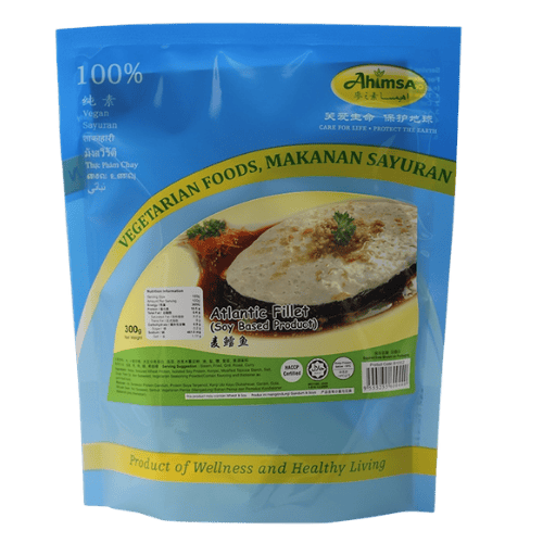 素鳕鱼 (Ahimsa Atlantic Fillet (Soy Based Product)/Fillet Atlantik Vegetarian Ahimsa (Produk Berasaskan Soya))