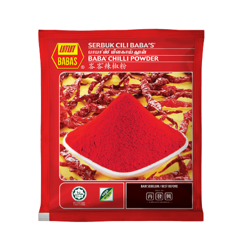 峇峇辣椒粉 (Baba's Chilli Powder/Serbuk Cili Baba's/பாபாஸ்' மிளகாய் தூள் - Pāpās' Miḷakāy Tūḷ)