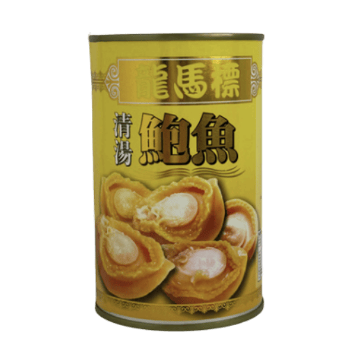 龙马标清汤香鲍鱼罐头 (Dragon Horse Brand Canned Abalone in Clear Soup/Abalon Tin Sup Jernih Jenama Dragon Horse)