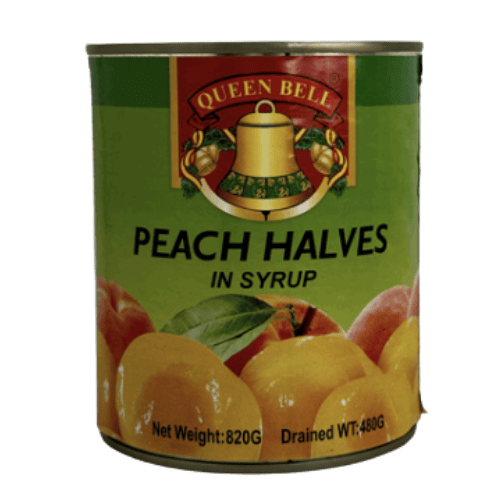 金钟牌糖水蜜桃 (Golden Bell Brand Peach Halves in Light Syrup/Buah Pic Belah dalam Sirap Ringan Jenama Golden Bell)