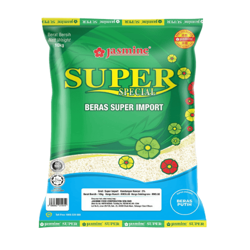 白米(Jasmine Super Special Imported Super Rice / Beras Super Import Istimewa Jasmine)