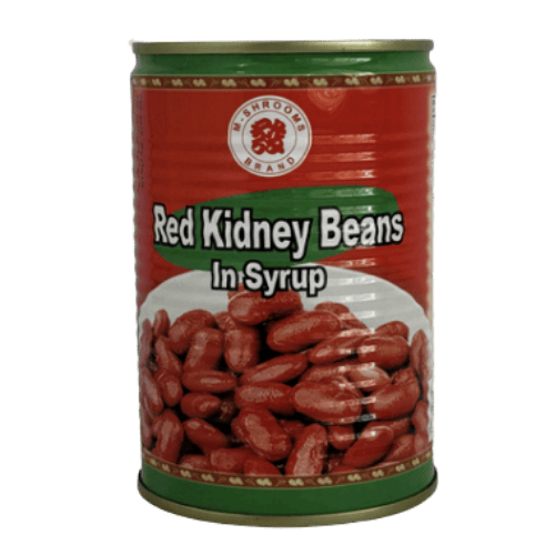 珍菇王糖水红腰豆 (M-Shrooms Brand Red Kidney Beans in Syrup/Kacang Merah dalam Sirap Jenama M-Shrooms)