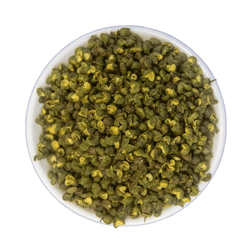 四川青花椒 (Sichuan Green Peppercorns/Lada Sichuan Hijau (Prickly Ash Peel))