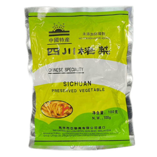 四川榨菜 (Sichuan Salted Vegetable / Sayur Asin Sichuan)