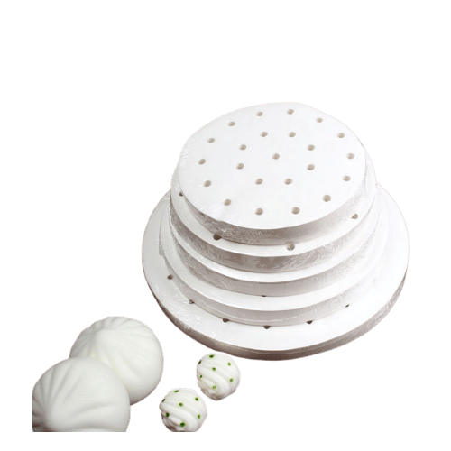 蒸笼纸 (圆形带孔) - Steamer Paper Liners (Round Perforated) - Kertas Pengukus (Bulat Berlubang)